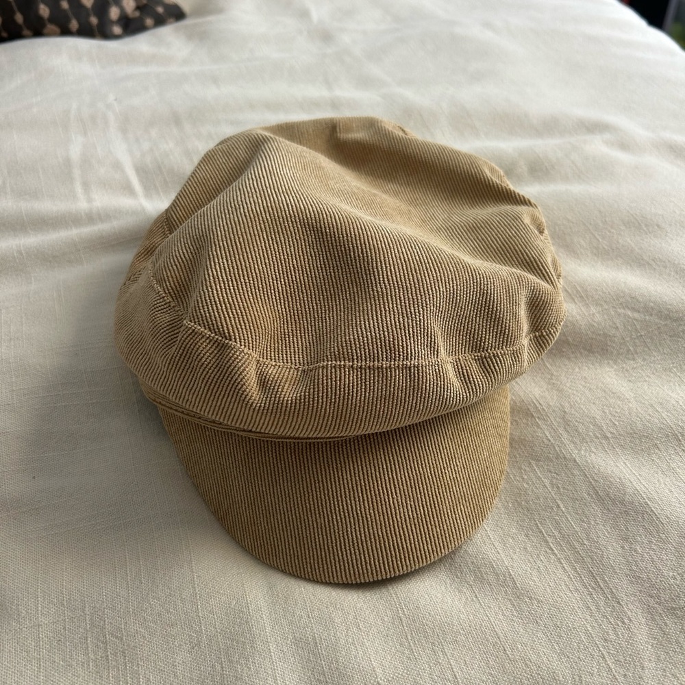 Tan Corduroy Cabby Hat